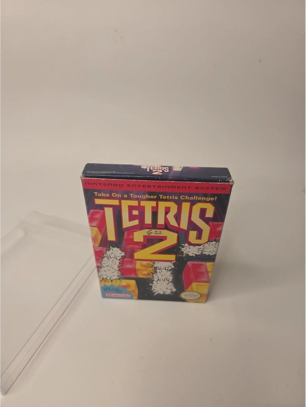 Tetris 2 Nintendo NES 1993 Holder Box Game Poster Manual Book COMPLETE